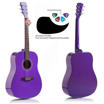 Hola! martin acoustic strings HG-41PP martin guitar case (41" guitar strings martin Full martin d45 Size) martin guitar accessories Deluxe Dreadnought Acoustic Guitar, Purple