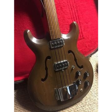 Custom Hohner acoustic fretless bass 1969 walnut