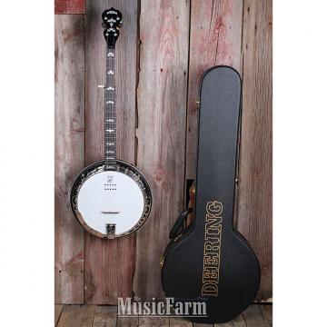 Custom Deering Eagle II 5 String Acoustic Electric Banjo with Kavanjo Pickup and Case