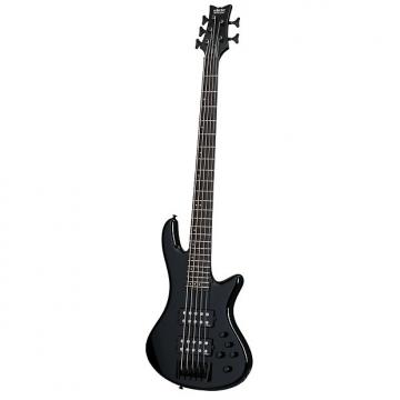 Custom Schecter 2483 5-String Stiletto Stage Bass Guitar, Gloss Black