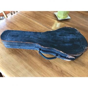 Custom M&amp;W Bull's Head Leather Gibson F4 Mandolin Case 1902 - 1912 Black Leather