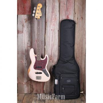 Custom Fender® Flea Jazz Bass 4 String Electric Bass Guitar Faded Shell Pink w Gig Bag