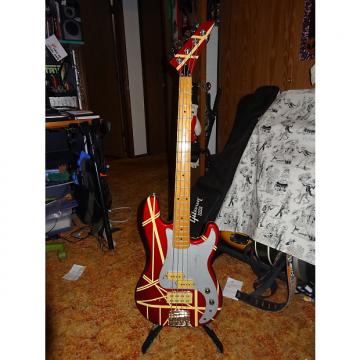 Custom Hondo Bass Fame Series 861 1980's Red/Tan EVH Stripes