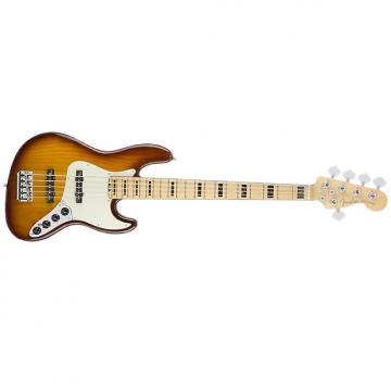 Custom Fender American Elite Jazz Bass V Ash Maple Fretboard Tobacco Sunburst w/Case