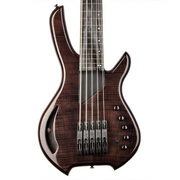 Custom Willcox Guitars Saber Bass 5 Fretless Black Flame Maple - #S120110639 - 7.6 pounds 2017 Blac