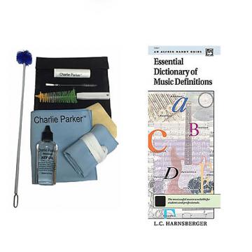 Custom Charlie Parker Paramount Series Baritone Saxophone Care &amp; Cleaning Kit w/Music Definitions Book