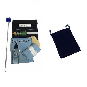 Custom Charlie Parker Paramount Series Baritone Saxophone Care &amp; Cleaning Kit w/Blue Mouthpiece Pouch
