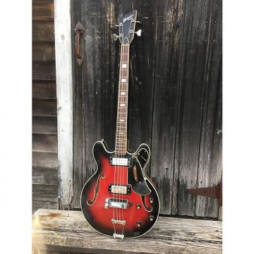 Custom Rare 1966 Univox Custom 335 4-String Bass in Red Burst with Original Case