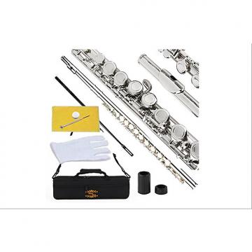 Custom Glory Closed Hole C Flute With Case, Tuning Rod and Cloth,Joint Grease and Gloves Nickel Siver--More