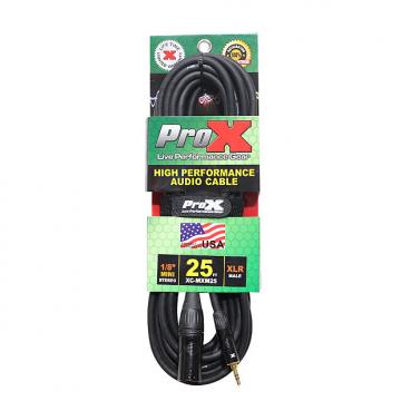 Custom ProX XC-MXM25 3.5mm TRS to XLR Male Balanced High Performance Audio Cable 25 ft