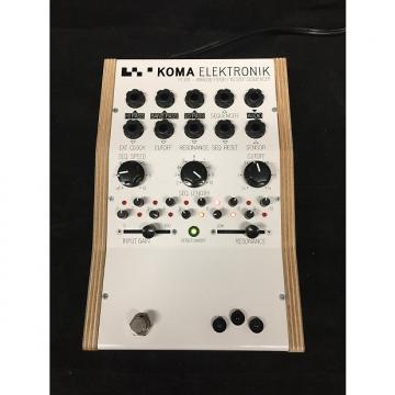 Custom Koma Elektronik FT 201 ANALOG FILTER/10-STEP SEQUENCER analog synthesizer pedal White w/wood cheeks