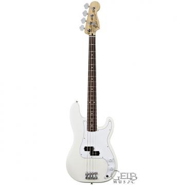 Custom Fender Standard Precision Bass Guitar in Arctic White - 0146100580