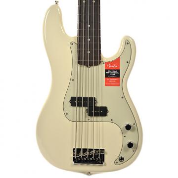 Custom Fender American Pro Precision Bass V RW Olympic White