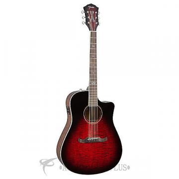 Custom Fender T-Bucket Bass E FLM Maple Acoustic Electric Guitar Trans Cherry Burst - 0968081061