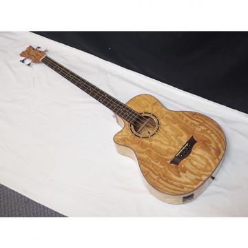 Custom DEAN Exotica Quilt Ash acoustic electric LEFTY 4-string BASS guitar new EQABA