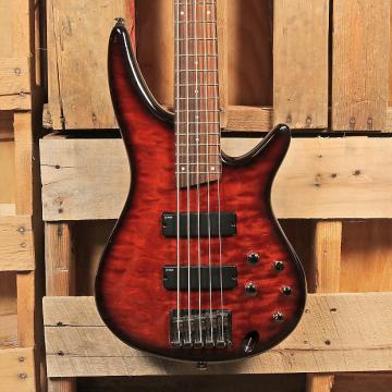 Custom Ibanez SR405QMCNB 5-String Electric Bass Quilted Maple 2010's Charcoal Brown Burst