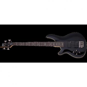 Custom Schecter Omen-4 Left-Handed Electric Bass in Gloss Black Finish