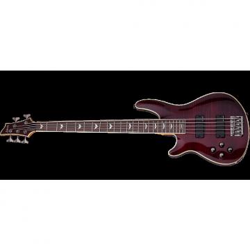Custom Schecter Omen Extreme-5 Left-Handed Electric Bass in Black Cherry Finish