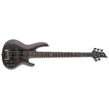 Custom ESP/LTD  B-205 Spalted Maple See-thru Black Satin(LB205SMSTBLKS)Bass Guitar - LB205SMSTBLKS