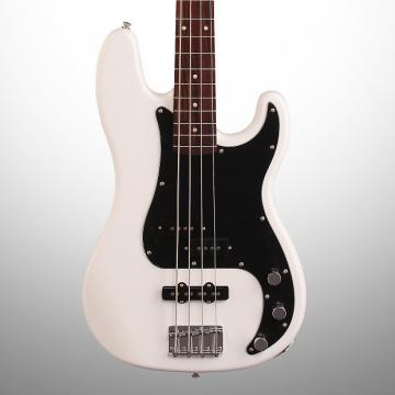 Custom Squier Affinity PJ Precision Electric Bass, Rosewood Fingerboard, Olympic White