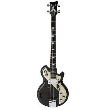 Custom Italia Mondial Classic 4-String Bass Guitar Black w/ Italia Deluxe Gig Bag