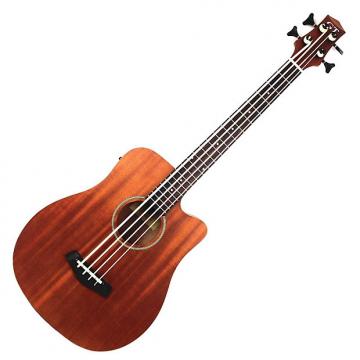 Custom Gold Tone M-Bass 25 In. Scale Acoustic Electric MicroBass with Gig Bag - Natural