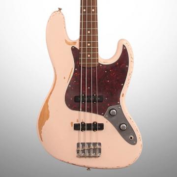 Custom Fender Flea Jazz Electric Bass (with Gig Bag), Roadworn Shell Pink