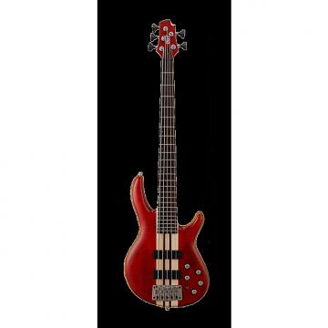 Custom Cort Artisan A5 Plus FMMH, Open Pore Black Cherry, Neck Thru, 5-String Bass, Free Shipping