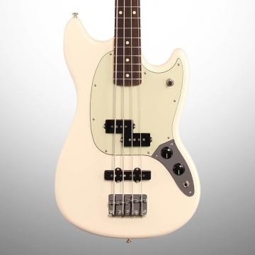 Custom Fender PJ Mustang Electric Bass, Olympic White