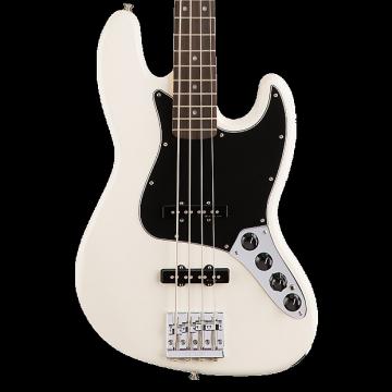 Custom Fender Deluxe Active Jazz Bass with Rosewood Fingerboard - Olympic White with Gig Bag