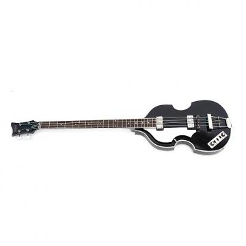 Custom Hofner HCT 500/1 Contemporary Left-Handed Violin Bass Guitar w/ Case Black