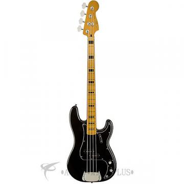 Custom Fender Squier Classic Vibe P 70s Maple FB Electric Bass Guitar Black - 303090506 - 885978471256
