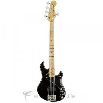 Custom Fender Squier Deluxe Dimension V Maple Fingerboard 5 Strings Electric Bass Guitar Black - 301502506