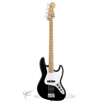 Custom Fender Standard Jazz Maple Fingerboard 4 String Electric Bass Black - 0146202506 - 885978112258
