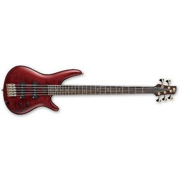 Custom Ibanez SR1405E Premium 5-String Electric Bass Guitar (Dark Rose)