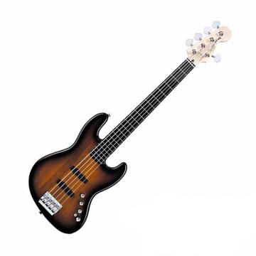 Custom Squier Deluxe Jazz Bass V Active - 3 Color Sunburst