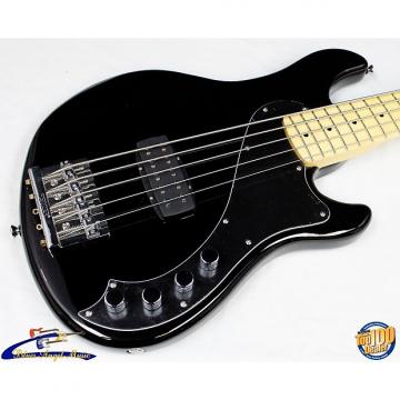 Custom Squier Deluxe Dimension Bass V Maple Fingerboard 5-String Electric Bass, Gloss Black #35888-1