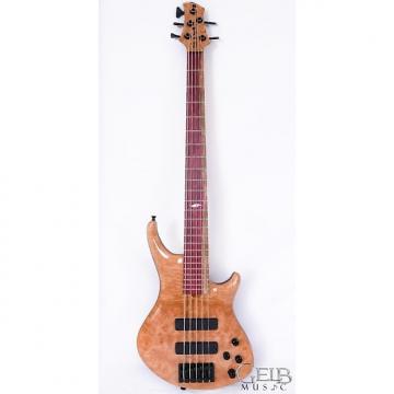 Custom Roscoe SKB Custom 5 Electric Bass Guitar, Swamp Ash Body Exhibition Burl Maple Top, in Natural S6676