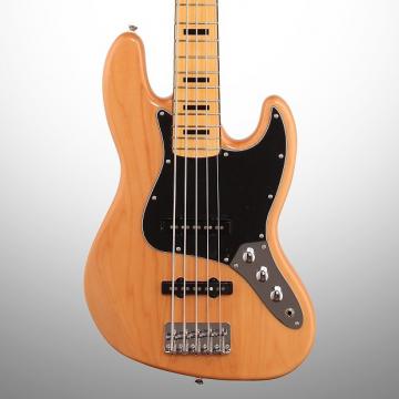 Custom Squier Vintage Modified Jazz V Electric Bass, 5-String, Natural