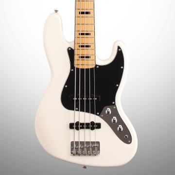 Custom Squier Vintage Modified Jazz V Electric Bass, 5-String, Olympic White