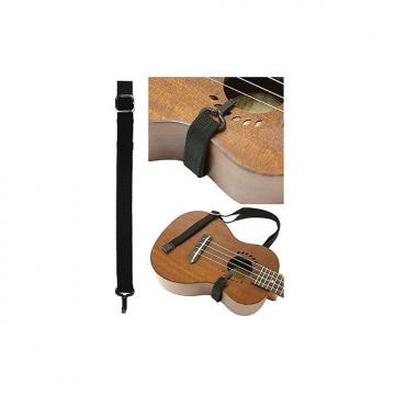 Custom Sangle ukulele Aria - nylon noire avec crochet