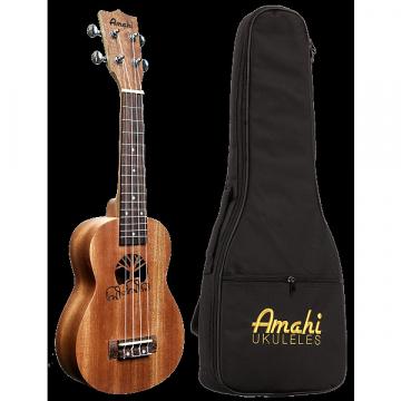 Custom Amahi UK130 Elephant Etched Soprano Ukulele &amp; Bag