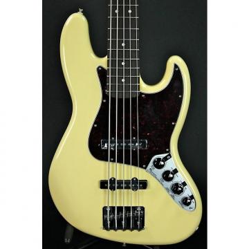 Custom Fender Deluxe Active Jazz Bass V in Vintage White w/Gigbag