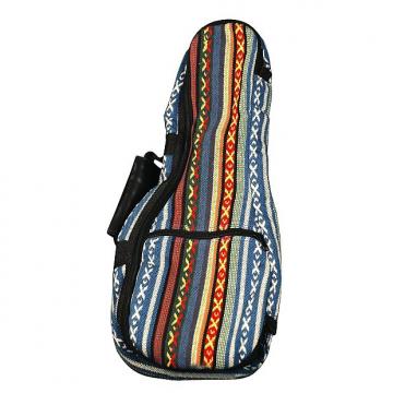 Custom Eddy Finn Gig Bag Series EF-HUB-T Ukulele, Red/Blue/White