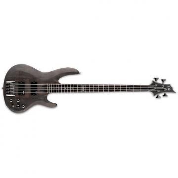 Custom ESP LTD B-204 SM STMSS 4-String Spalted Maple Top Electric Bass Guitar - See Thru Black Satin Finish (LB204SMSTMSS)