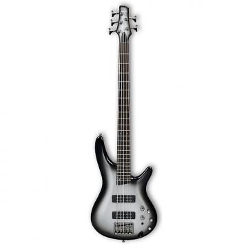 Custom Ibanez SR Series SR305E 5 String Electric Bass Guitar Metallic Silver Sunburst