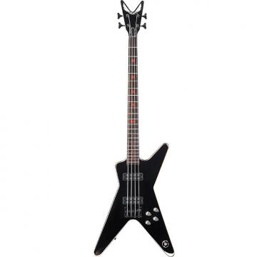 Custom Dean Metalman 2A ML Bass Guitar Basswood Top / Body Rosewood Fretboard w/ Red Sawblade Inlays - Classic Black Finish (MLM2A)