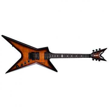 Custom Dean Dimebag Stealth 6 String Floyd Flame maple Electric Guitar - Trans Brazilia (STHF TBZ)