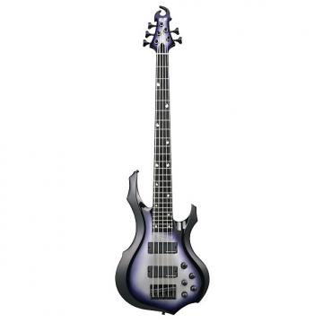 Custom ESP DY-5 PSSB Signature Series Doris Yeh 5 String Bass Guitar with Purple Silver Sunburst Finish