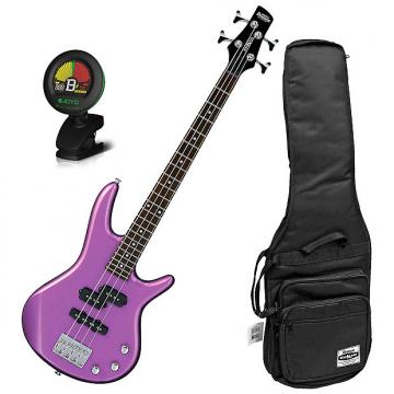 Custom Ibanez GSRM20MPL GIO MiKro Metallic Purple Bass Guitar Bundle Metallic Purple